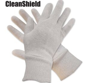 Lady's Polyester-Cotton Inspectors Gloves w/ Knit Wrist