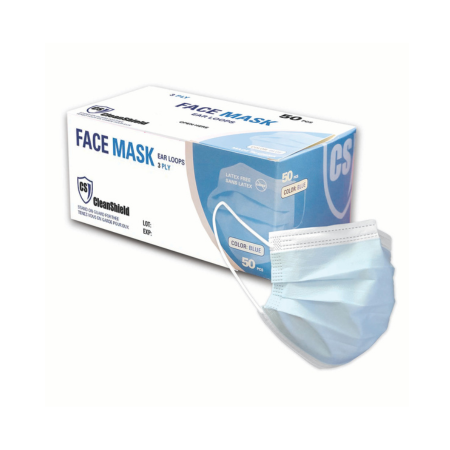 Face Masks, 3ply Ear loops Blue.