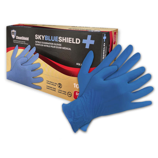 6 Mil SkyblueShield Plus Nitrile Examination Gloves