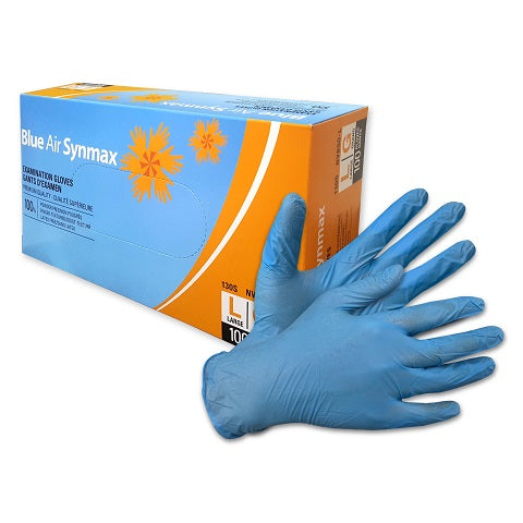 Blue Air Synmax Examination Gloves, 5.5 Mil