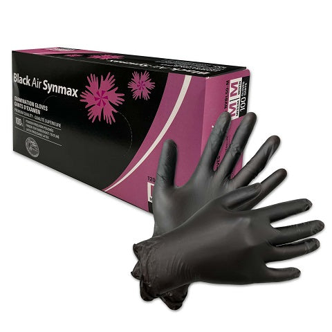 Black Air Synmax Examination Gloves, 5.5 Mil