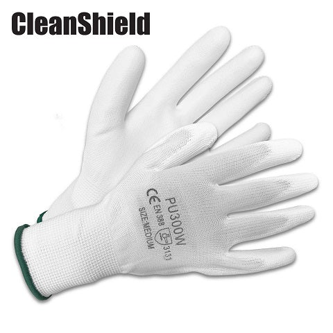 PU 1/2  Coated Nylon Gloves White